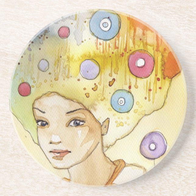 Abstract portrait coaster (Front)