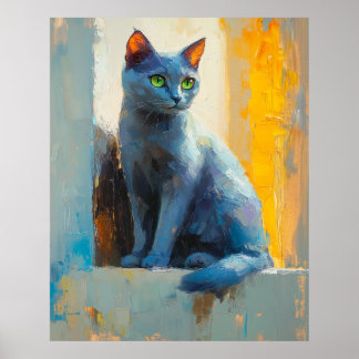 abstract portrait, color blocks, white hair, moder poster