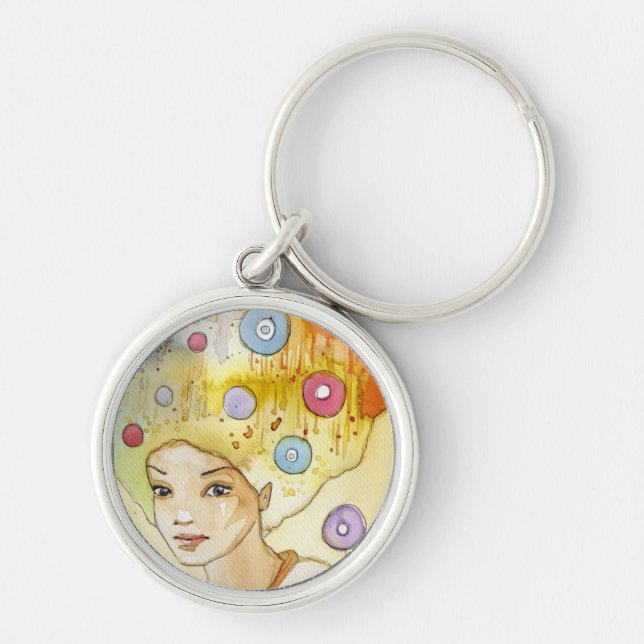 Abstract portrait key ring (Front)