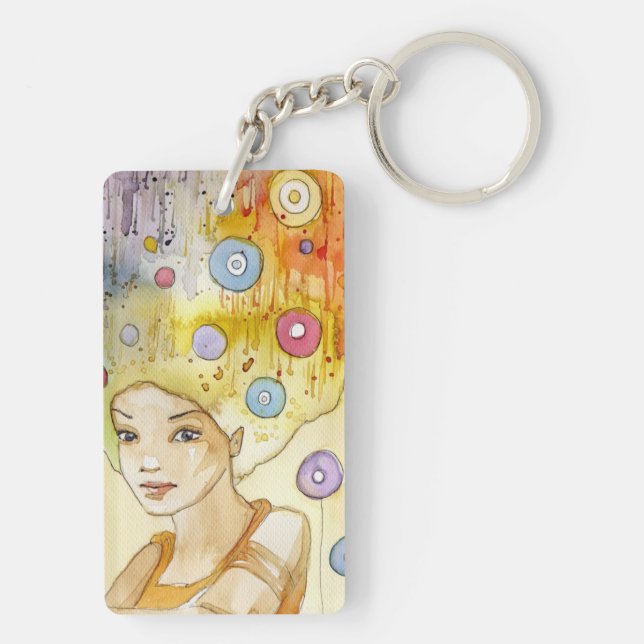 Abstract portrait key ring (Back)