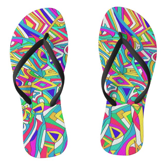 Abstract Portrait Thongs (Footbed)