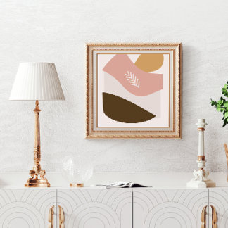 Abstract Poster In Warm Neutral Colours