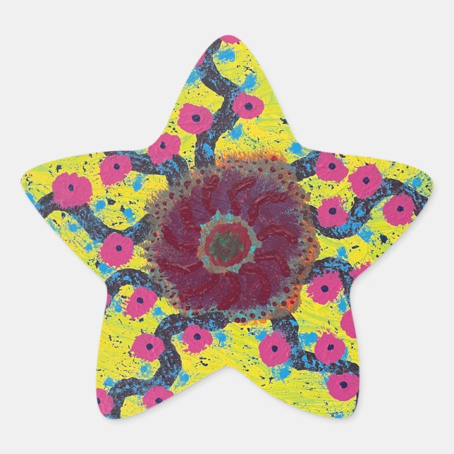 Abstract Poster Star Sticker (Front)