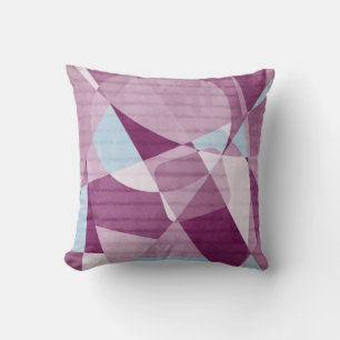 Abstract Powder blue and Plum Pattern Cushion