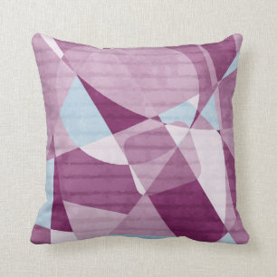 Abstract Powder blue and Plum Pattern Cushion