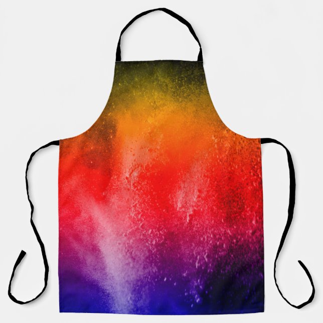Abstract powder splatted background, Freeze motion Apron (Front)
