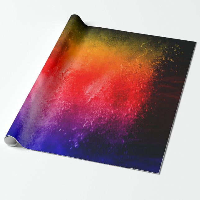 Abstract powder splatted background, Freeze motion Wrapping Paper (Unrolled)