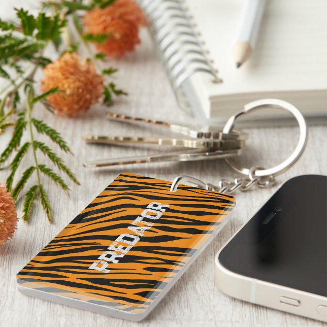 Abstract Predator Skin Camo Art: Adventure design Key Ring (Front Right)