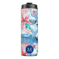 Abstract Pretty Floral and Deer Art Monogrammed