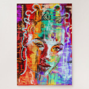 Abstract Pretty Lady Art Jigsaw Puzzle