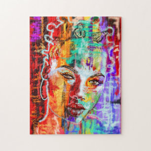 Abstract Pretty Lady Art - Jigsaw Puzzle