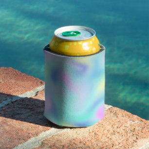 Abstract Pretty Pastel Swirls Pattern Can Cooler