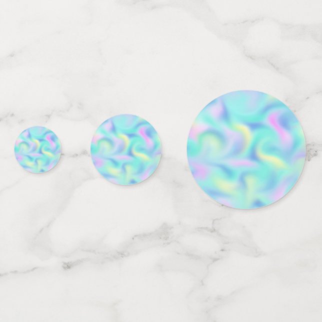 Abstract Pretty Pastel Swirls Pattern Confetti (Fronts)
