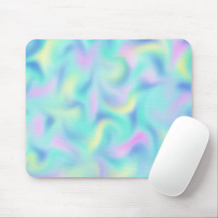 Abstract Pretty Pastel Swirls Pattern Mouse Pad