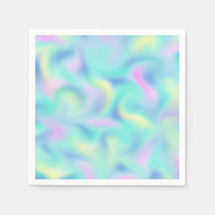 Abstract Pretty Pastel Swirls Pattern Napkin