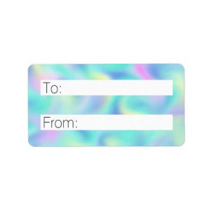 Abstract Pretty Pastel TO FROM adhesive gift tags
