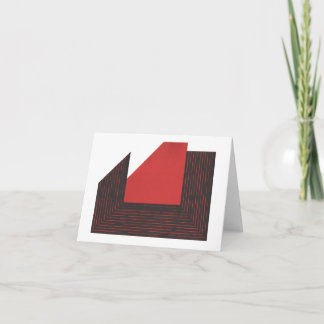 Abstract print in Red and Black -Thank you Card