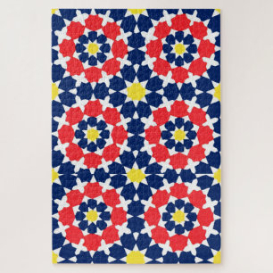 abstract print with stars and x-es jigsaw puzzle