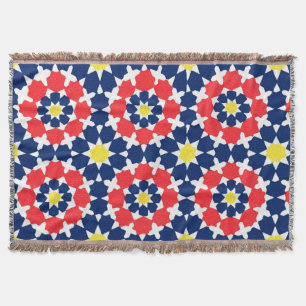 abstract print with stars and x-es throw blanket