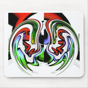 Abstract Profile Art Print Mouse Pad