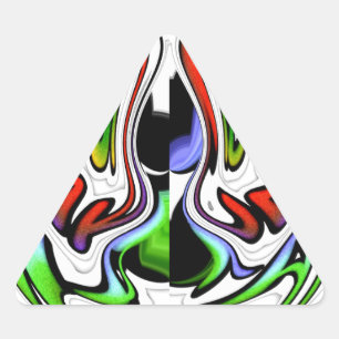 Abstract Profile Art Print Triangle Sticker