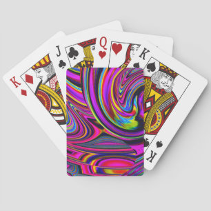 Abstract Psychedelic Artwork Pattern Playing Cards