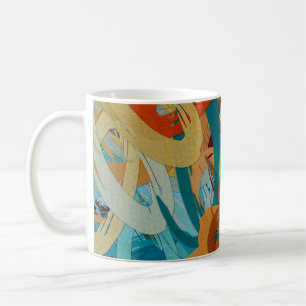 abstract psychedelic background from colour chaoti coffee mug