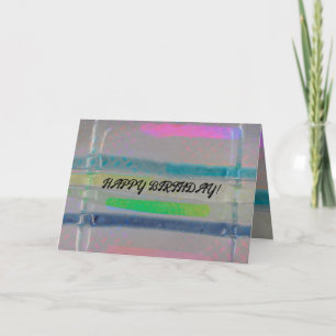 Abstract psychedelic bright colours birthday card