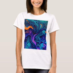 Abstract psychedelic Colors Throw Pillow T-Shirt
