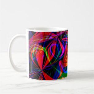 Abstract Psychedelic Colourful Red Coffee Mug