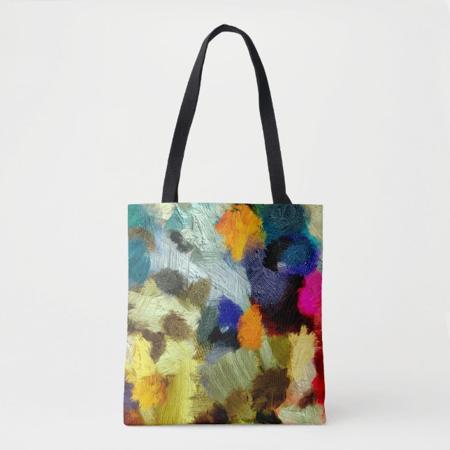 abstract psychedelic grunge background graphic sty tote bag (Front)