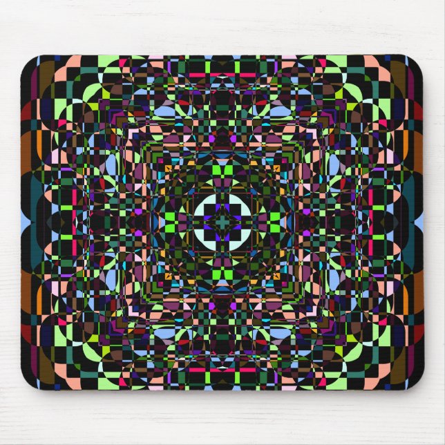 Abstract Psychedelic Mouse Pad (Front)