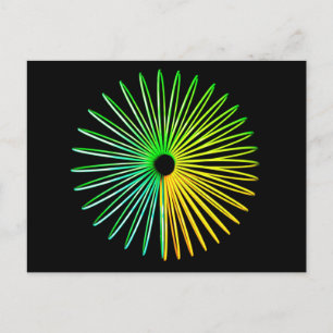 Abstract Psychedelic Optical Illusion Postcard