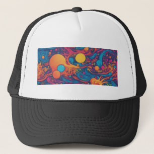 Abstract Psychedelic Outer Space Sci-Fi Trucker Hat