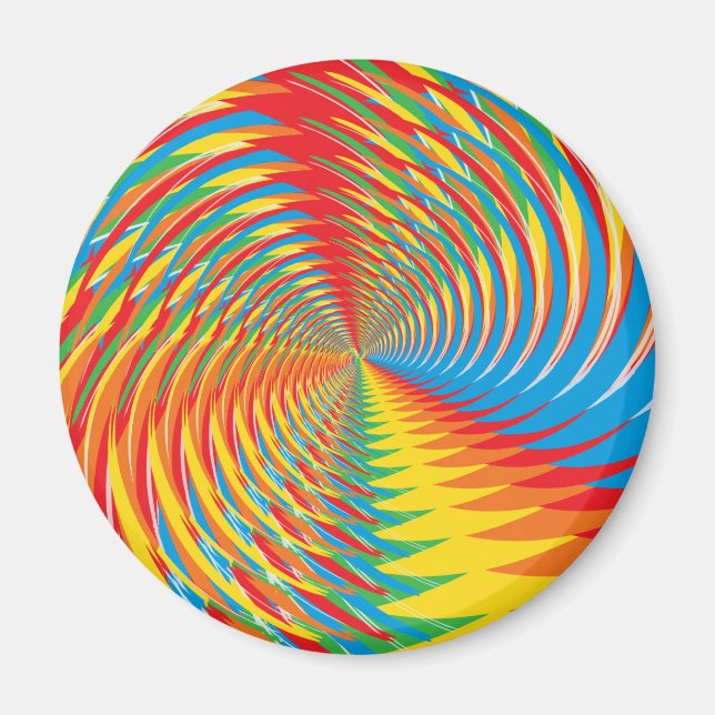 Abstract / Psychedelic Radial Pattern: Magnet (Front)