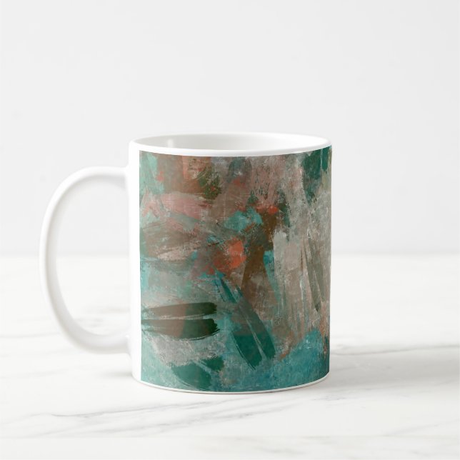 Abstract Psychedelic Strokes Texture. Coffee Mug (Left)