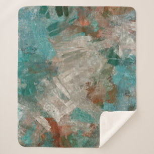 Abstract Psychedelic Strokes Texture. Sherpa Blanket