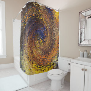 Abstract  Psychedelic Swirl Pattern Colourful Art Shower Curtain
