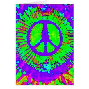 Abstract Psychedelic Tie-Dye Peace Sign