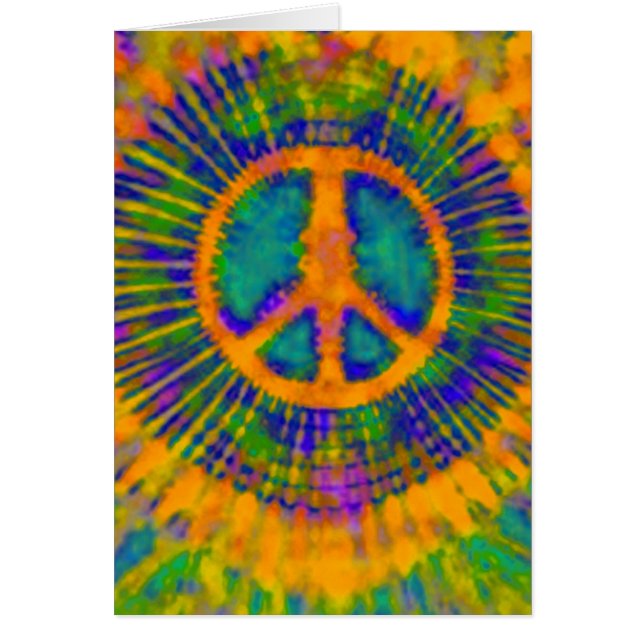 Abstract Psychedelic Tie-Dye Peace Sign (Front)