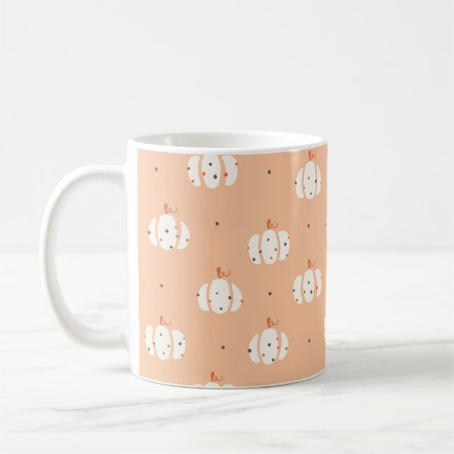 Abstract Pumpkin Pattern Coffee Mug (Left)