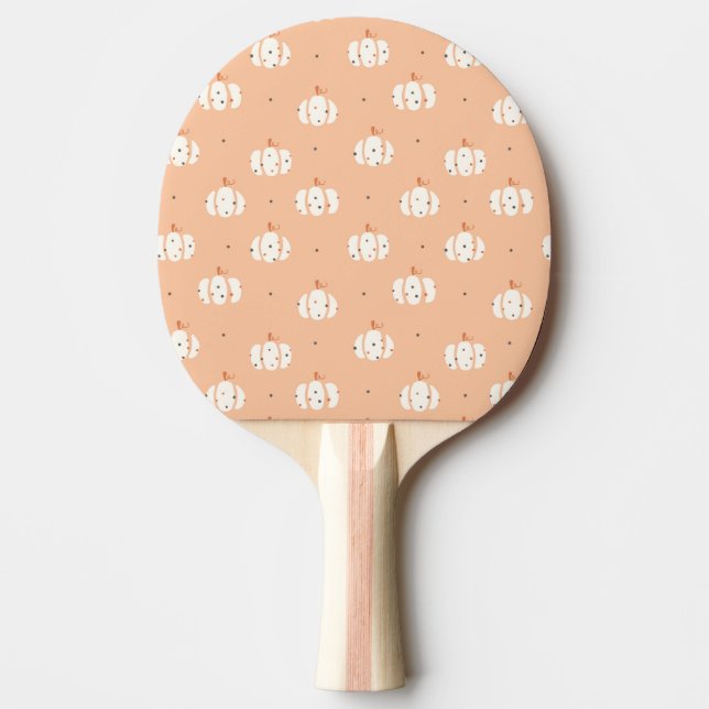 Abstract Pumpkin Pattern Ping Pong Paddle (Front)