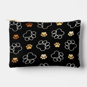 Abstract Puppy Paw Print Small Accessory Pouch