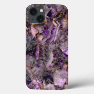 Abstract purple amethyst quartz marble granite  iPhone 13 case