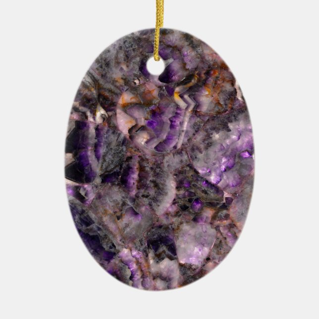 Abstract purple amethyst quartz marble granite  ceramic ornament (Front)