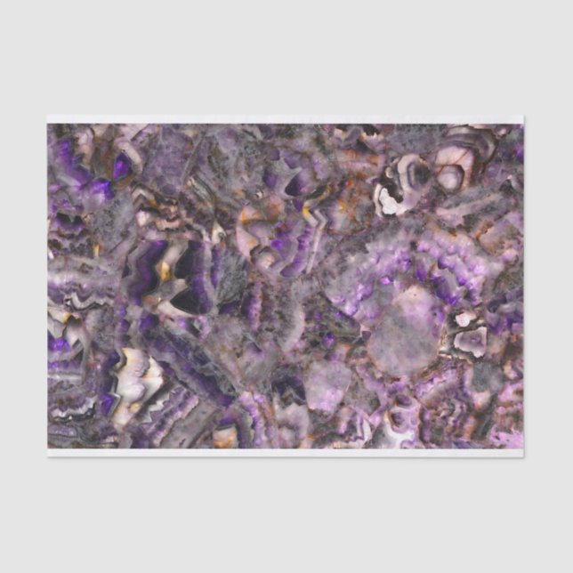 Abstract purple amethyst quartz marble granite  tissue paper (Front)