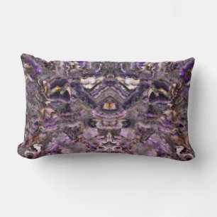 Abstract purple Amethyst Quartz, purple granite Lumbar Cushion