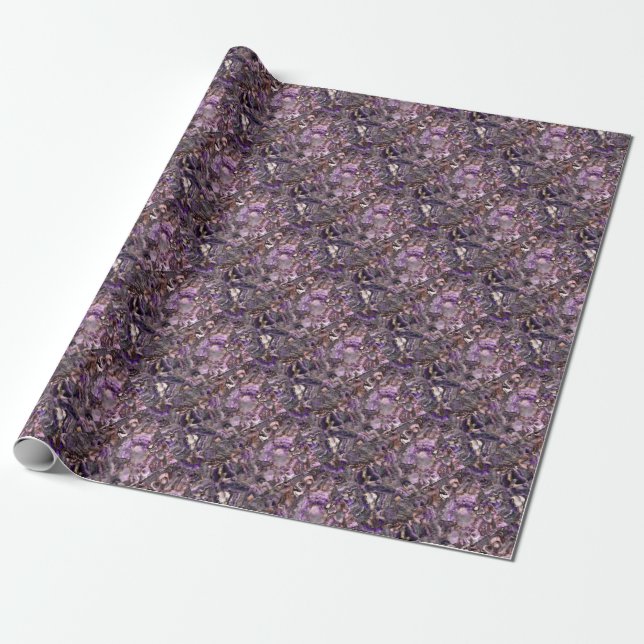 Abstract purple Amethyst Quartz, purple granite Wrapping Paper (Unrolled)