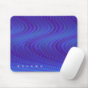 Abstract Purple and Blue Psychedelic, Rad & Trippy Mouse Pad
