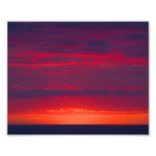 Abstract Purple and Orange Sunset Photo Print